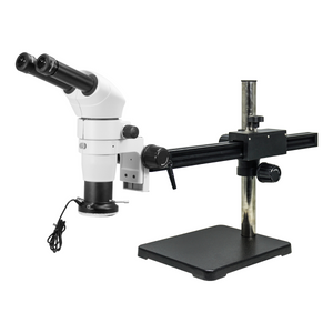 8-65X LED Light Ball Bearing Boom Stand Binocular Parallel Zoom Stereo Microscope PZ02080228