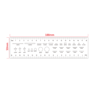 18 Transparent Ruler #808B-A - 18 inch x 2 inch