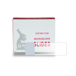 50 Frosted Microscope Slides, One Side Frosted, Glass