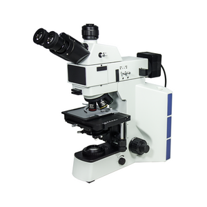 50-1000X LED Dual Illuminated Light XY Stage Travel Distance 75x40mm Trinocular Transmitted/Reflected Metallurgical Microscope