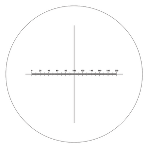 10mm/200 Div X-Axis Cross Hair Scale Reticle ( Dia. 20mm) RT20103124