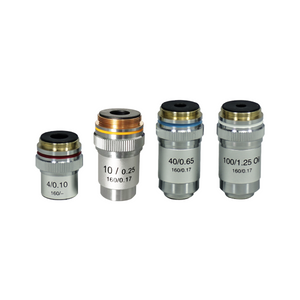 Achromatic Microscope Objective Lens Set (Oil Spring) 4X 10X 40X 100X BM04013011