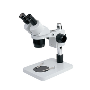 10X/20X Widefield Stereo Microscope, Binocular, Post Stand (Height 250mm) Rectangle Base
