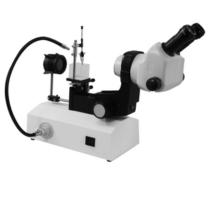 8X-50X Professional Jewelry Gem Stereo Zoom Microscope, LED Light, Horizontal Oil-Immersed Gem Stand