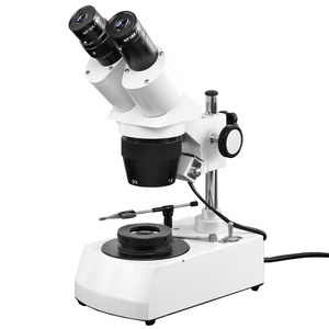 10X/30X Jewelry Gem Stereo Microscope, Binocular, Halogen Light, Post Stand + Dark Field Condenser