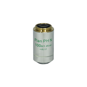 100X Infinity-Corrected (Plan PH N) Achromatic Negative Phase Contrast Microscope Objective Lens Working Distance 0.17mm