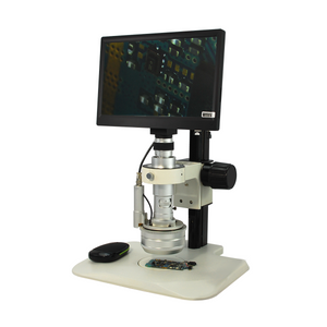 0.65-4.5X Industrial Inspection 3D Video Microscope + LCD Display Digital Camera, Track Stand