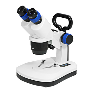 10X/20X Widefield Stereo Microscope, Bioncular, LED Top and Bottom Light, with Handle