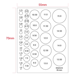 Microscope Stage Micrometer, Calibration Film Ruler, Circle Size Estimation Measurement Chart