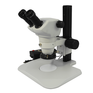 8X-50X Widefield Zoom Stereo Microscope, Binocular, Track Stand, LED Ring Light