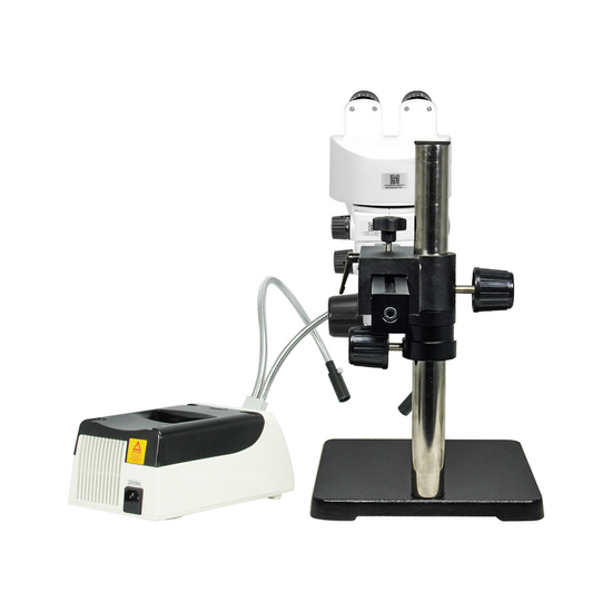 8-50X Ball Bearing Boom Stand Halogen Light Binocular Parallel Zoom Stereo Microscope PZ02080264