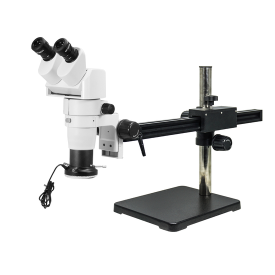 8-50X LED Light Ball Bearing Boom Stand Binocular Parallel Zoom Stereo Microscope PZ02080247