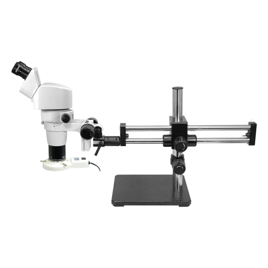 8-80X Dual Arm Stand Fluorescence Light Binocular Parallel Zoom Stereo Microscope PZ02050127