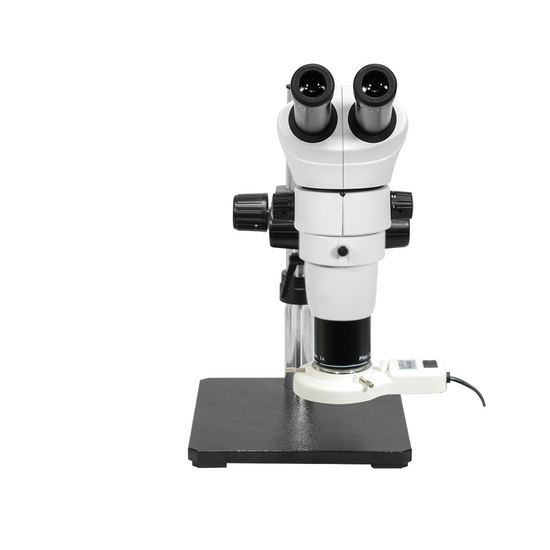 8-50X Boom Stand Fluorescence Light Binocular Parallel Zoom Stereo Microscope PZ02040122