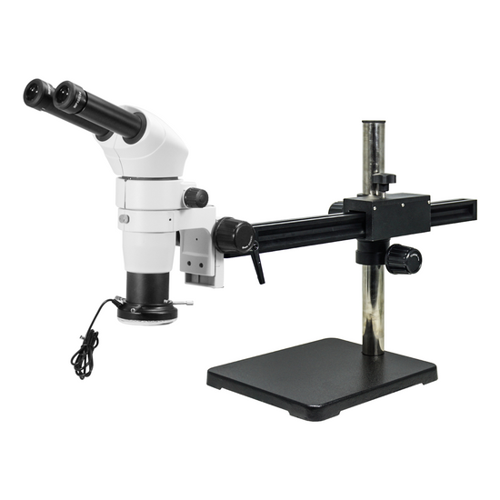 8-50X LED Light Ball Bearing Boom Stand Binocular Parallel Zoom Stereo Microscope PZ02080227