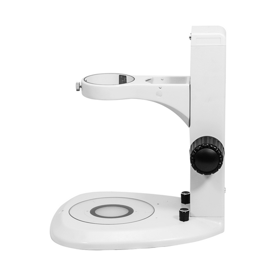Microscope Track Stand, 76mm Coarse Focus Rack, LED Ring Light, LED Light Base, Fan-Shape (Dimmable)