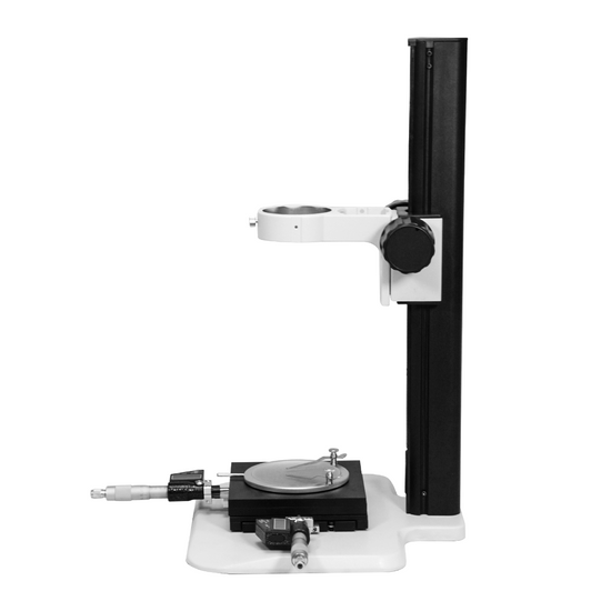 Microscope Track Stand, 76mm Coarse Focus Rack with Measurement Stage