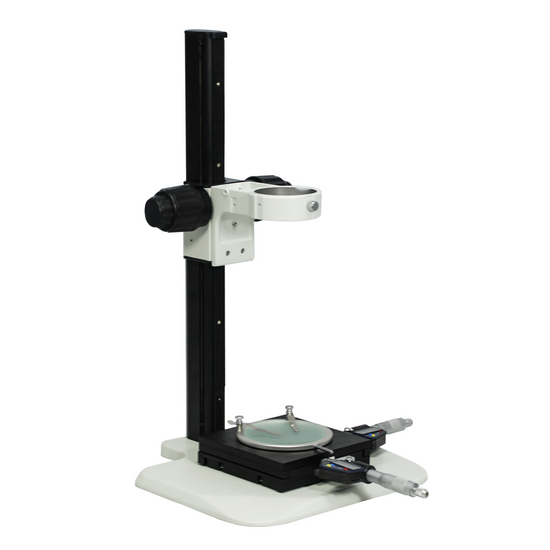 Microscope Track Stand, 76mm Fine Focus Rack with Measurement Stage