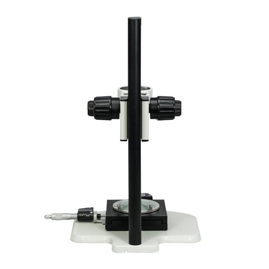 Microscope Track Stand, 76mm Fine Focus Rack with Measurement Stage