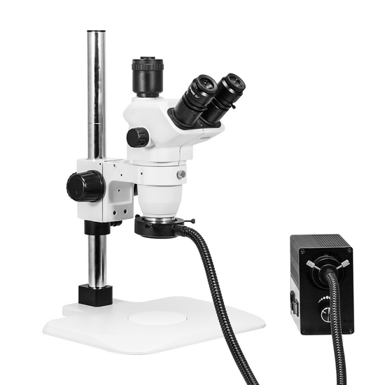 6.7-45X UV FREE LED Light Post Stand Trinocular Zoom Stereo Microscope SZ02060234