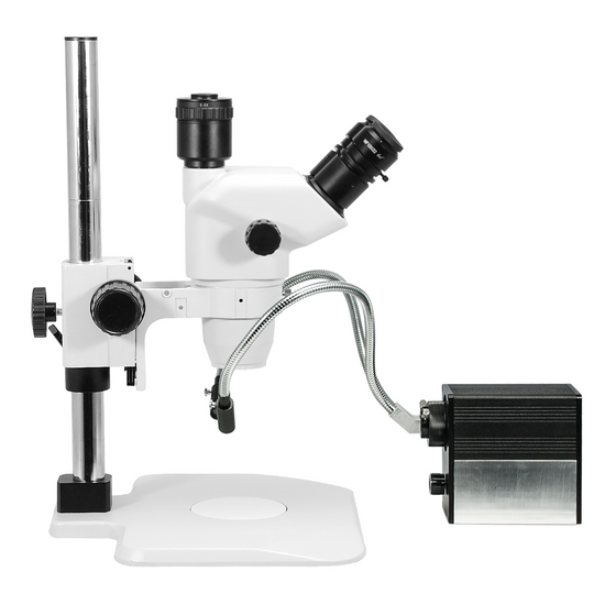 6.7-45X UV FREE LED Light Post Stand Trinocular Zoom Stereo Microscope SZ02060236
