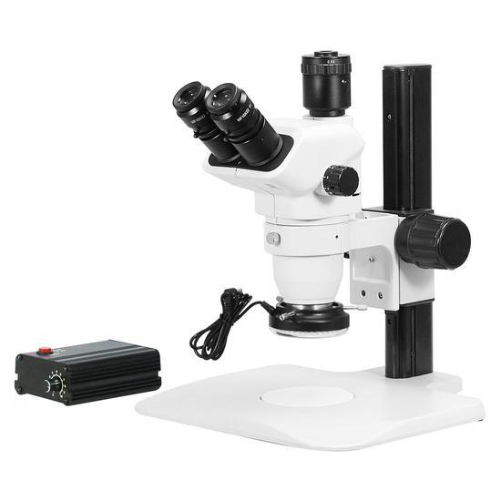 6.7-45X LED Light Track Stand Trinocular Zoom Stereo Microscope SZ02060032