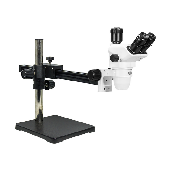 6.7-45X Ball Bearing Boom Stand Trinocular Zoom Stereo Microscope SZ02061431
