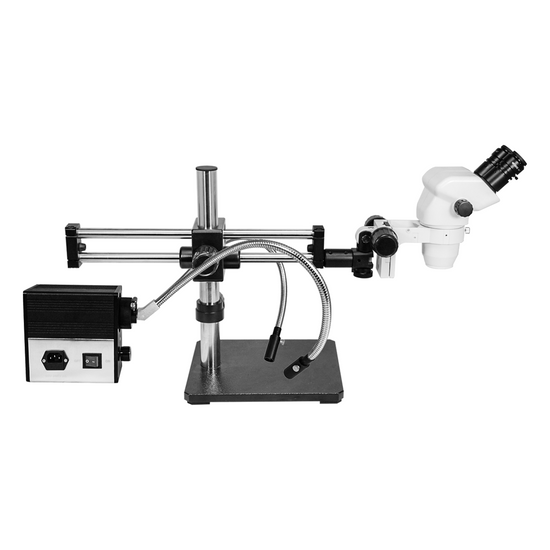 6.7-45X UV FREE LED Light Dual Arm Stand Binocular Zoom Stereo Microscope SZ02060524