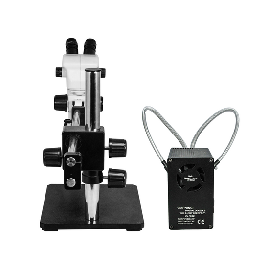 6.7-45X UV FREE LED Light Dual Arm Stand Binocular Zoom Stereo Microscope SZ02060524