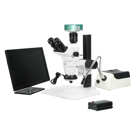 2.0 Megapixels 6.7-45X CMOS Track Stand UV FREE LED Light Trinocular Zoom Stereo Microscope SZ02060037