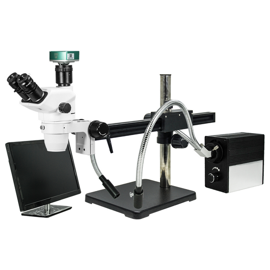 2.0 Megapixels 6.7-45X CMOS UV FREE LED Light Ball Bearing Boom Stand Trinocular Zoom Stereo Microscope SZ02061437