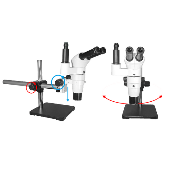 8-65X Boom Stand Trinocular Parallel Zoom Stereo Microscope PZ02040132