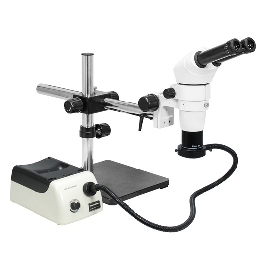 8-65X Halogen Light Boom Stand Binocular Parallel Zoom Stereo Microscope PZ02040424