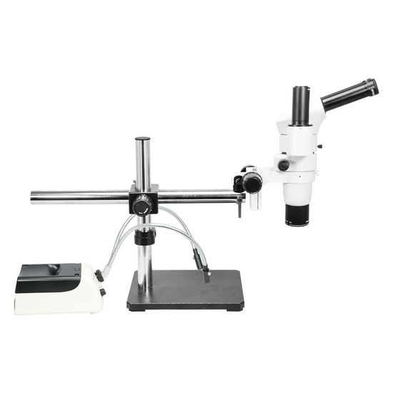 8-65X Halogen Light Boom Stand Trinocular Parallel Zoom Stereo Microscope PZ02040435