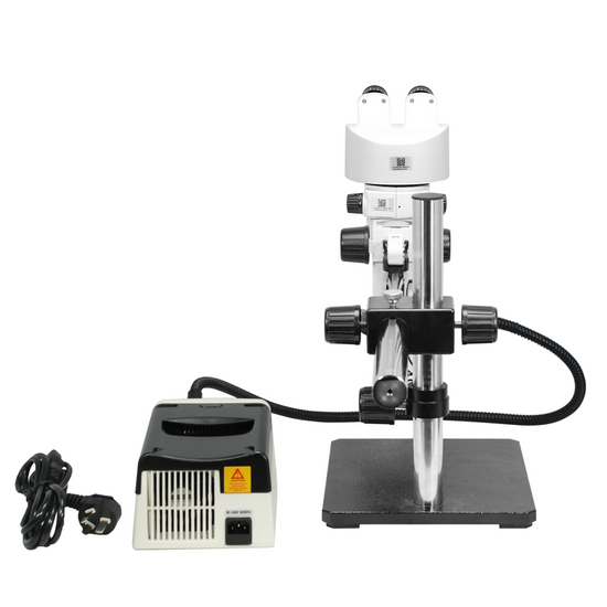 8-80X Halogen Light Boom Stand Binocular Parallel Zoom Stereo Microscope PZ02040449