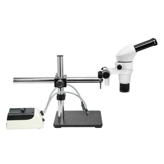 8-50X Halogen Light Boom Stand Binocular Parallel Zoom Stereo Microscope PZ02040461
