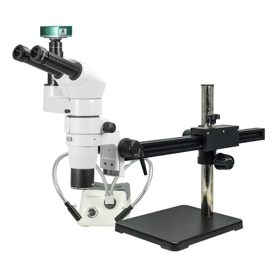 2.0 Megapixels 8-50X CMOS Ball Bearing Boom Stand Halogen Light Trinocular Parallel Zoom Stereo Microscope PZ02080271