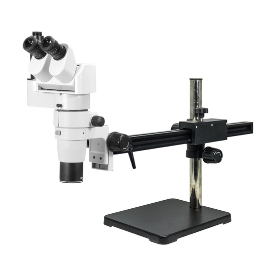 8-80X Ball Bearing Boom Stand Trinocular Parallel Zoom Stereo Microscope PZ02080253