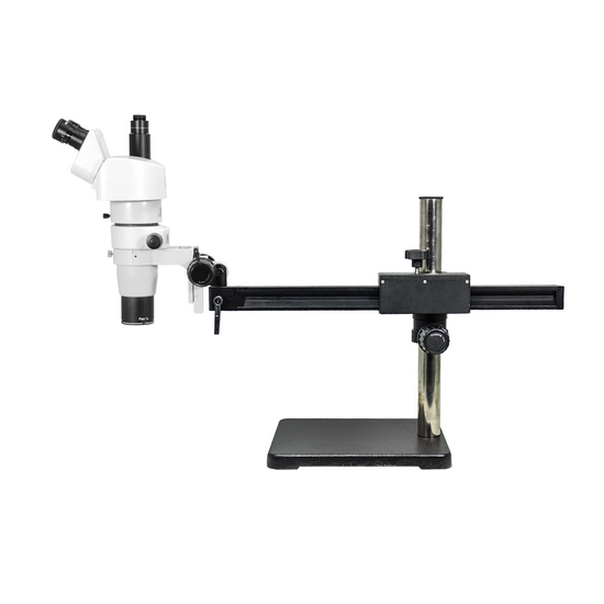 8-65X Ball Bearing Boom Stand Trinocular Parallel Zoom Stereo Microscope PZ02080252