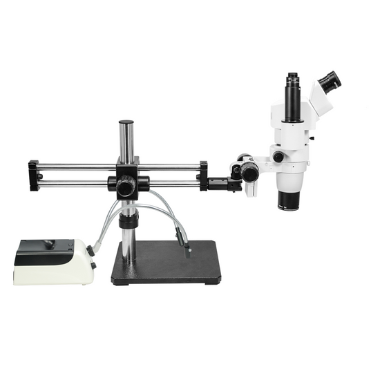 8-80X Halogen Light Dual Arm Stand Trinocular Parallel Zoom Stereo Microscope PZ02050136