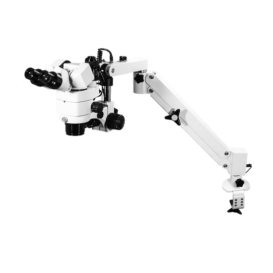 3.44X/6.25X/10.94X/18.75X/34.38X LED Light LED Coaxial Reflection Light Pneumatic Arm Trinocular Parallel Multiple Power Operation Stereo Microscope SM51030131