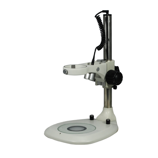 Microscope Post Stand, 76mm Coarse Focus Rack, Top and Bottom LED Light