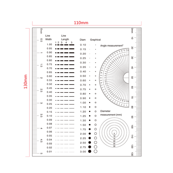 130mm/260 Div, 5Inch/100 Div Comparison Test Gauge RT02420505