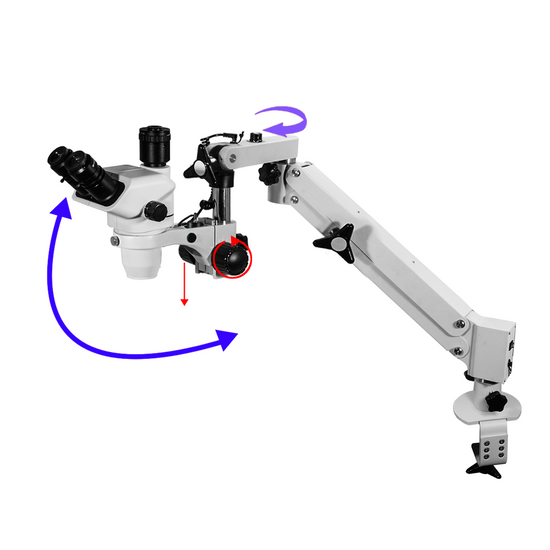 3.35-22.5X Pneumatic Arm Trinocular Zoom Stereo Microscope SZ02060751