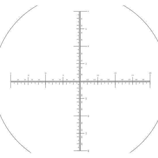 20mm/200 Div  Crosshair Scale Reticle ( Dia. 25mm) RT20104171