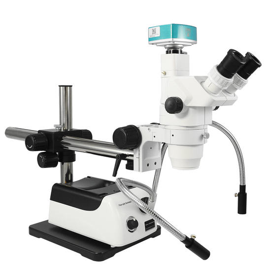 2.0 Megapixels 6.7-45X CMOS Halogen Light Boom Stand Trinocular Zoom Stereo Microscope SZ02020434