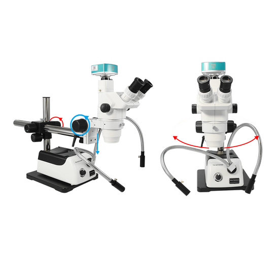 2.0 Megapixels 6.7-45X CMOS Halogen Light Boom Stand Trinocular Zoom Stereo Microscope SZ02020434