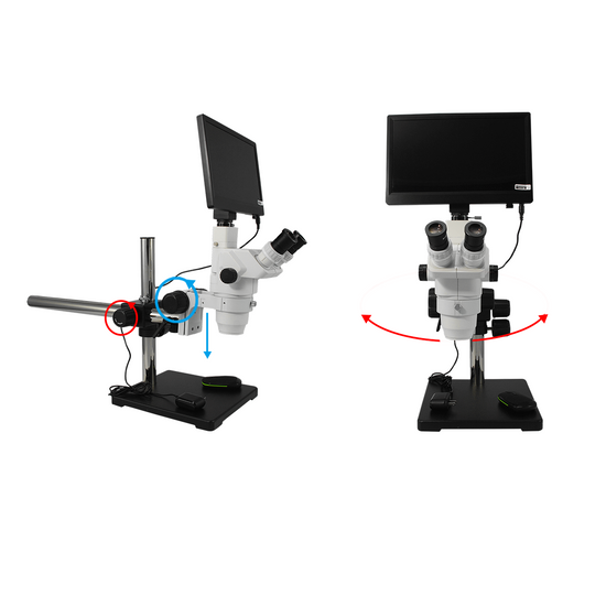 15.7-105.3X 2.0 Megapixels CMOS Boom Stand Trinocular Zoom Stereo Microscope SZ02020435