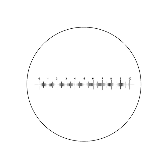 10mm/100 Div  X-Axis Cross Hair Scale Reticle ( Dia. 25mm) RT20103171