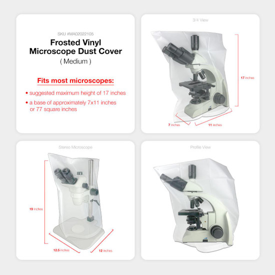 Microscope Dust Cover, Frosted, Vinyl (Medium)